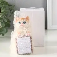 Сувенир полистоун с блокнотом 20 листов "Рыжий котик" 6,5х5х11 см