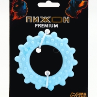 Игрушка плавающая для собак "Кольцо с шипами" Пижон Premium, вспененный TPR, 8 см, голубая Игрушка плавающая для собак "Кольцо с шипами" Пижон Premium, вспененный TPR, 8 см, голубая