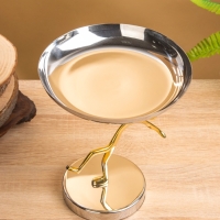 Чаша "Человек" 17х17х20 см, нержавеющая сталь, латунь, цв. серебро