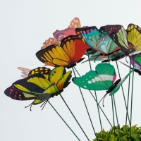 Набор штекеров "Бабочки с блестками" в наборе 20шт, 8,5см