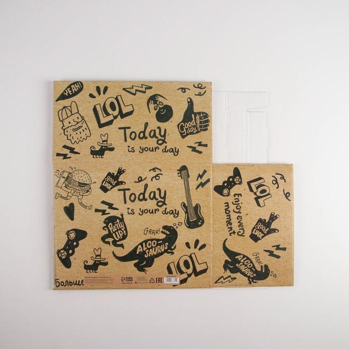 Коробка подарочная складная, упаковка, &laquo;Крафт&raquo;, 31 х 25.5 х 16 см