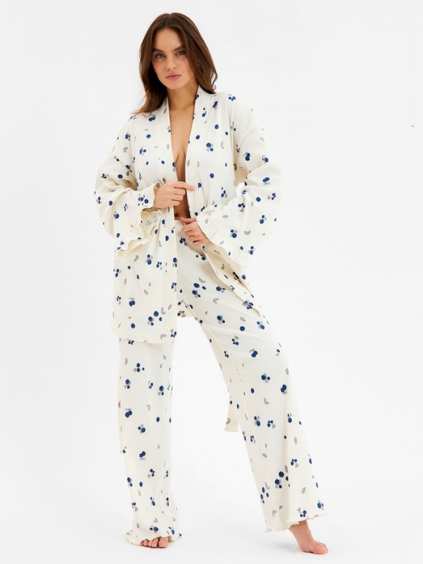 Пижама женская (рубашка и брюки) KAFTAN Blueberry р.48-50