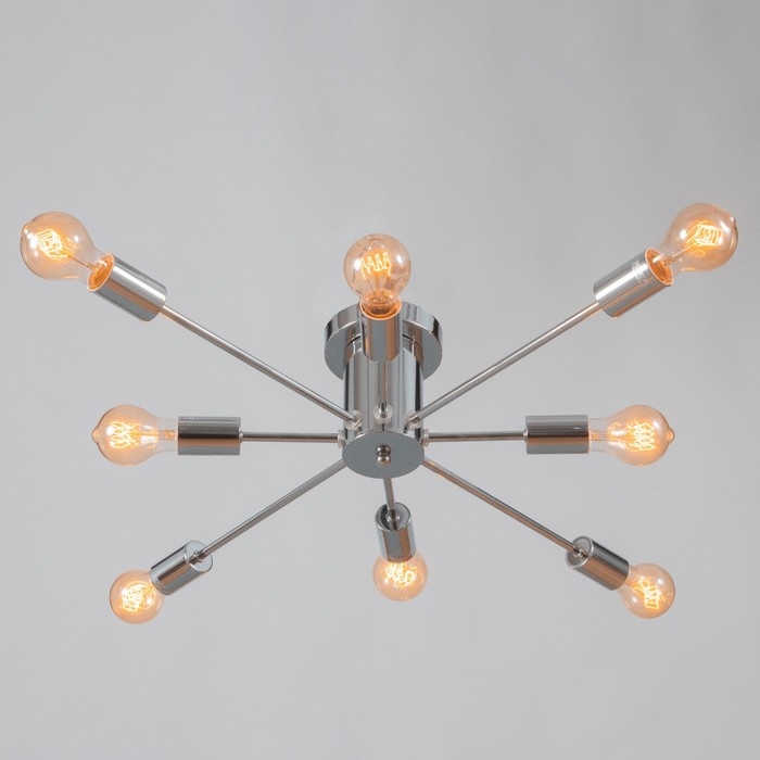 Люстра потолочная Люстра потолочная "Орион" 8х60Вт Е27 Цвет: Хром