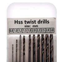 Свёрла для ручной мини-дрели, набор 10 шт., размер от 0,8 до 3 мм Свёрла для ручной мини-дрели, набор 10 шт., размер от 0,8 до 3 мм