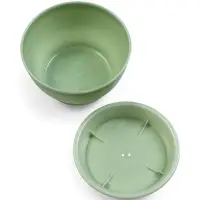 Горшок для цветов с поддоном 0,5 л d12,5см h7 см "Фиалочка" зеленый перламутр