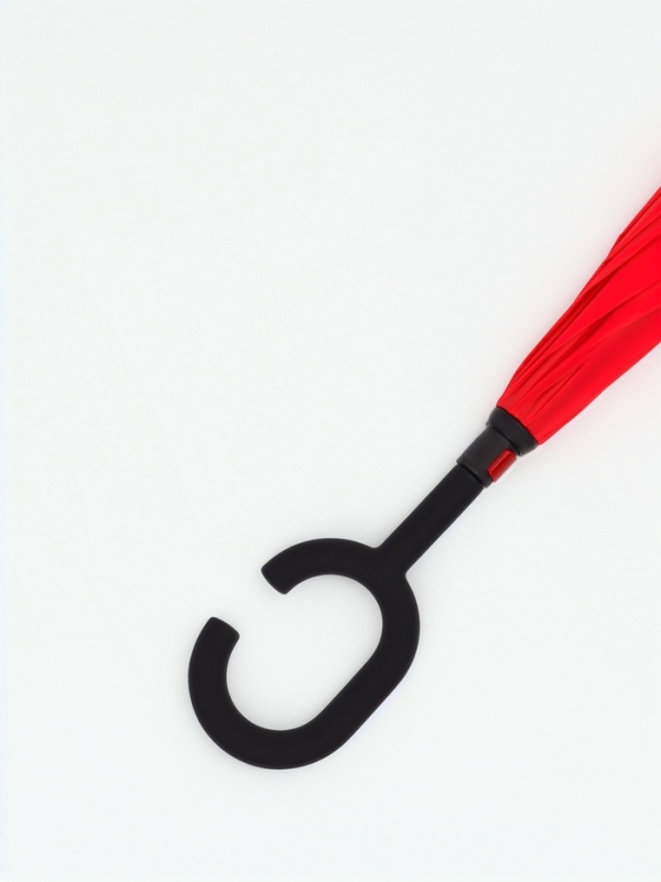 Зонт - наоборот &laquo;Однотон&raquo;, механический, 8 спиц, R = 53/61 см, цвет чёрный/красный