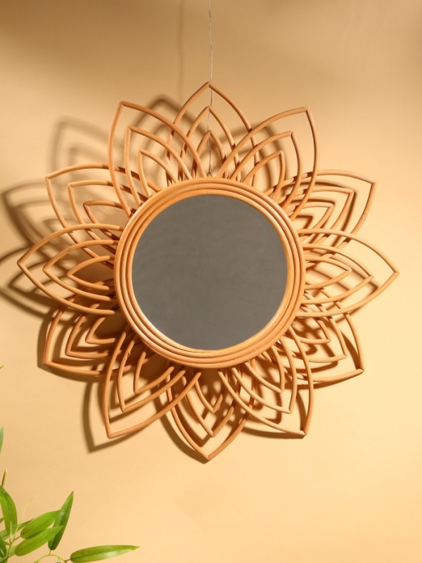 Зеркало настенное, 60х60х3 см, ротанг Зеркало настенное, 60х60х3 см, ротанг