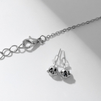 Гарнитур 2 предмета: кулон, серьги «Крестик», цвет белый в серебре, 43 см Гарнитур 2 предмета: кулон, серьги «Крестик», цвет белый в серебре, 43 см