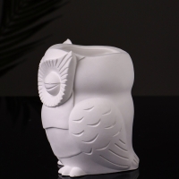 Кашпо "Сова" 10х7 см, натуральный