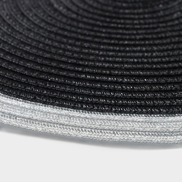 Салфетка сервировочная на стол Доляна &laquo;Лана&raquo;, d=38 см, цвет чёрный