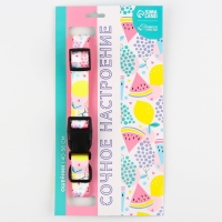 Ошейник &laquo;Сочное настроение&raquo;, застёжка - фастекс, 2.5 см, 40-55 см