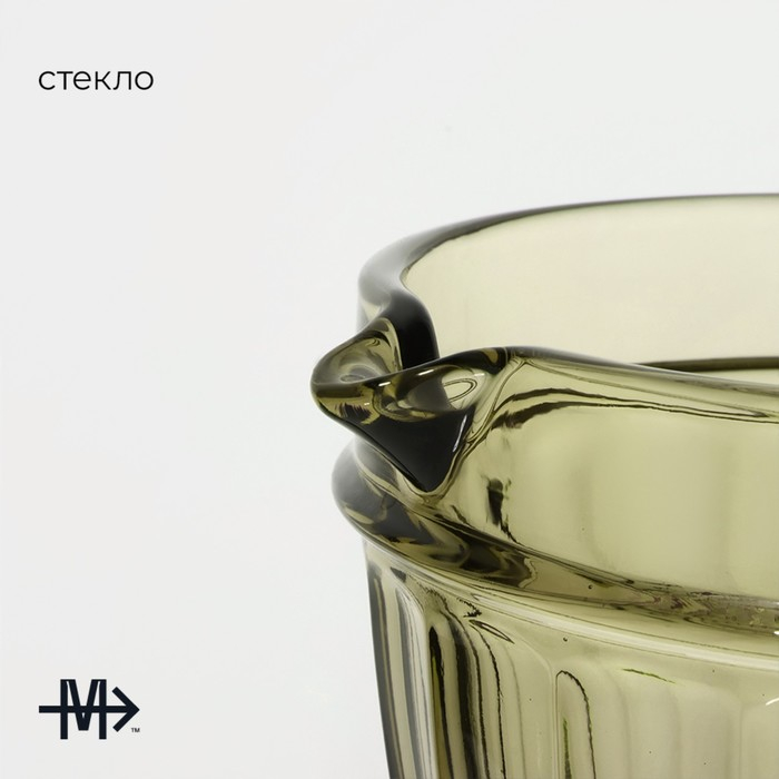 Кувшин для воды стеклянный Magistro &laquo;Ла-Манш&raquo;, 1,1 л, 14&times;19,5 см, цвет зелёный