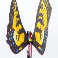 Штекер с подсветкой "Бабочка Адриа" желтая, 12х70см Штекер с подсветкой "Бабочка Адриа" желтая, 12х70см