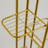 Подставка для цветов Greengo, 6 полок, 44 &times; 22 &times; 105 см, напольная, металл, цвет золотой