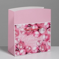 Пакет-коробка &laquo;Розовые шары&raquo;, 23 х 18 х 11 см