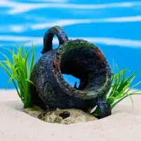 Декор для аквариума "Античная ваза", 10,5 х 7 х 10 см