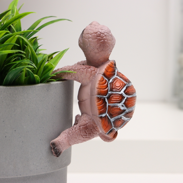 Декор на кашпо "Черепашка" 6х6х11см