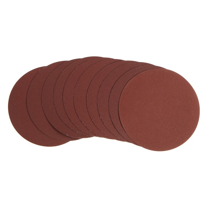 Круг абразивный шлифовальный под Круг абразивный шлифовальный под "липучку" ТУНДРА, 125 мм, Р180, 10 шт.