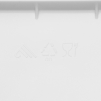 Ёмкость для муки и сахара, 25 л, с декором, цвет белый