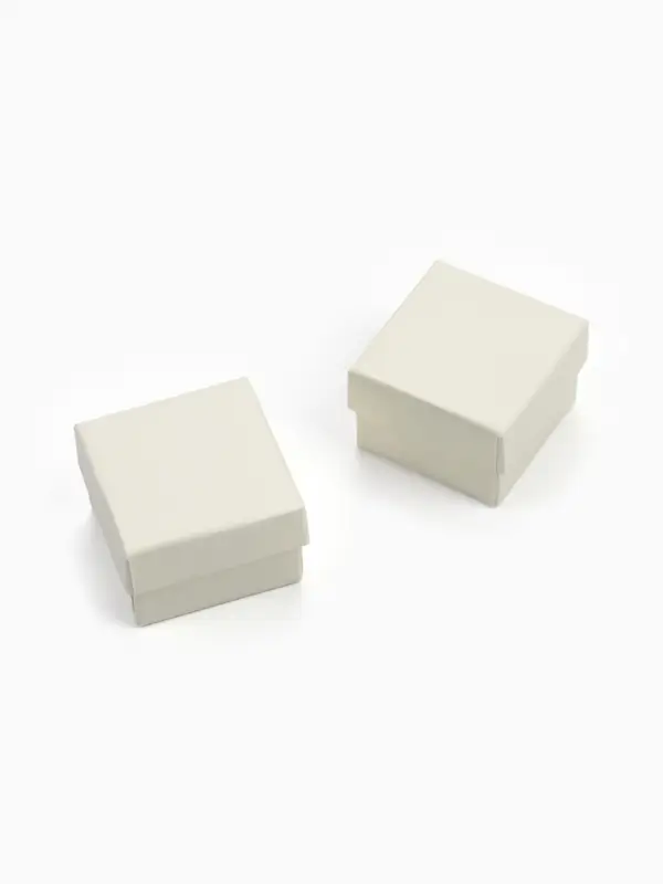 Коробочка подарочная под кольцо/серьги/серьги &laquo;Минимал&raquo;, 5&times;5 см (размер полезной части 4.5&times;4.5 см), белая, вставка белая