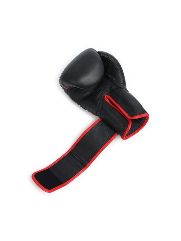 Боксерские перчатки FIGHT EMPIRE, ART, натуральная кожа, чёрные, размер 12 oz