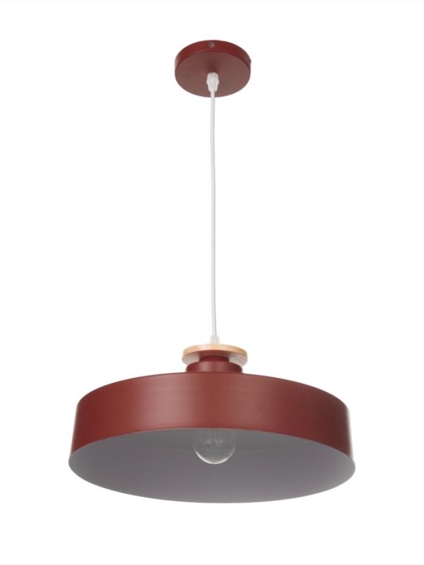 Светильник Timothy 1х40Вт Е27 пр-1м бордовый 32,5х32,5х12см