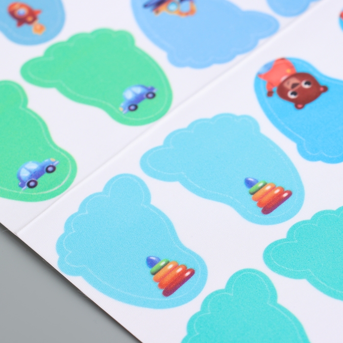 Бирки для одежды и обуви. Набор именных наклеек для маркировки детских вещей «Крутой лисёнок», 48 шт Бирки для одежды и обуви. Набор именных наклеек для маркировки детских вещей «Крутой лисёнок», 48 шт