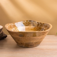 Салатник "Пряник" дерево манго 29х29х11 см