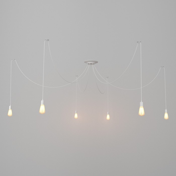 Светильник "Паук" 6x40Вт E27 белый BayerLux