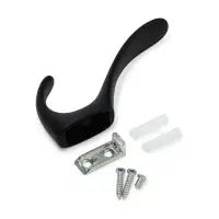 Крючок мебельный CAPPIO NOTE, двухрожковый, цвет черный