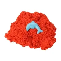 Игрушки в наборе ТМ "Космический песок" красный + формочка 150 г. Пакет.