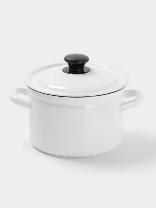 Кастрюля цил.борт. 3 л белая (без декора)