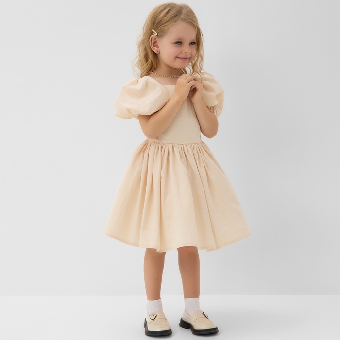 Платье нарядное детское MINAKU: PartyDress, цвет молочный, рост 122 см Платье нарядное детское MINAKU: PartyDress, цвет молочный, рост 122 см