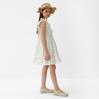 Платье для девочки MINAKU, цвет белый, рост 134 см Платье для девочки MINAKU, цвет белый, рост 134 см