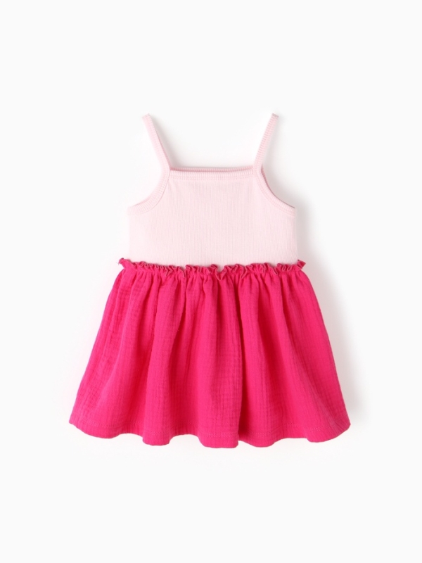 Платье Крошка Я Муслин, розовое, размер 92-98 см