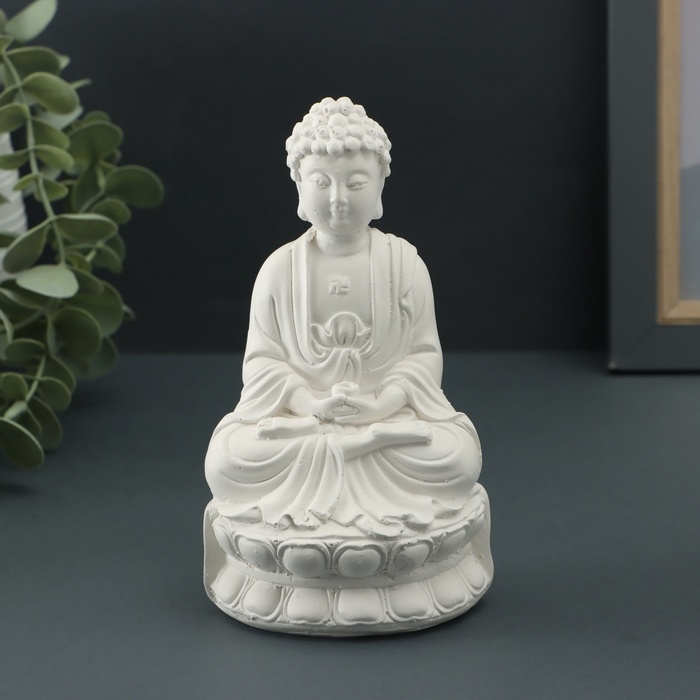 Фигура Фигура "Будда" 15х10см, белый