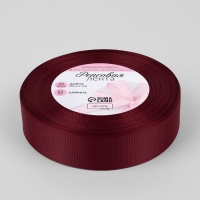 Лента репсовая, 25 мм, 23 &plusmn; 1 м, цвет винный №80