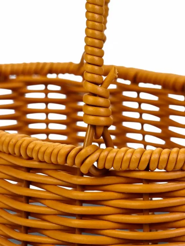 Корзина пластик 21 х 13 х 17 см, ручка13 см металл карскас коричневый