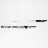 Сувенирное оружие &laquo;Катана на подставке&raquo;  ножны под леопарда, светлый  89см