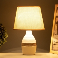 Лампа настольная "Дафна" 1х40Вт Е14 белый/бежевый 29х20х30см