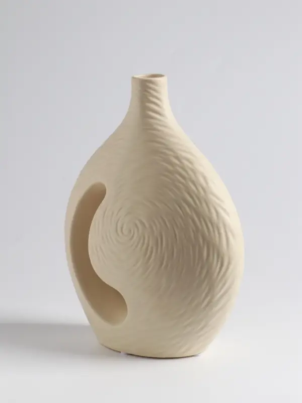 Ваза &laquo;Невада&raquo;, 23&times;16.5 см, керамика, бежевая