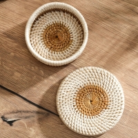 Корзинка плетеная ротанг, 14х14х5,5 см