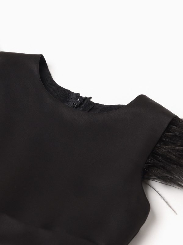 Платье нарядное детское KAFTAN, р.28 (86-92 см), черный Платье нарядное детское KAFTAN, р.28 (86-92 см), черный