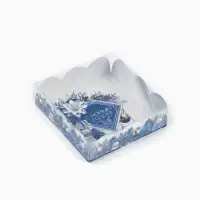 Коробка для кондитерских изделий с пластиковой крышкой &laquo;С Новым годом!&raquo;, 10.5 х 10.5 х 3 см