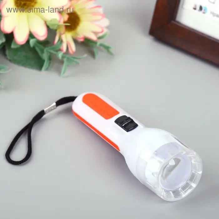 Фонарик брелок для ключей на кольце на подвеске &laquo;Яркая вставка&raquo;, 9.8&times;3&times;3 см, МИКС