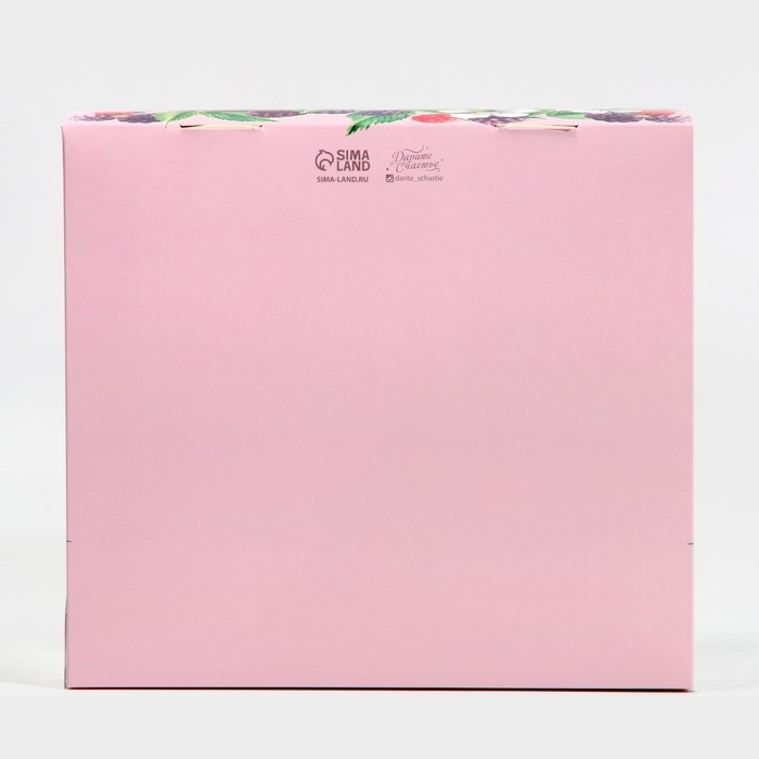 Коробка кондитерская с PVC-крышкой, упаковка, &laquo;Ягоды&raquo;, 25 х 22,5 х 10 см