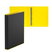 Папка на 4 кольцах А4, ErichKrause Accent, 35 мм, 1750 мкм, черная/желтая Папка на 4 кольцах А4, ErichKrause Accent, 35 мм, 1750 мкм, черная/желтая