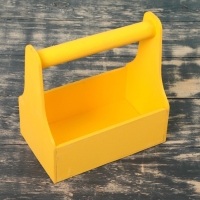 Кашпо деревянное 20×12.5×20 см Стелла Моно, с ручкой, жёлтый Дарим Красиво Кашпо деревянное 20×12.5×20 см Стелла Моно, с ручкой, жёлтый Дарим Красиво