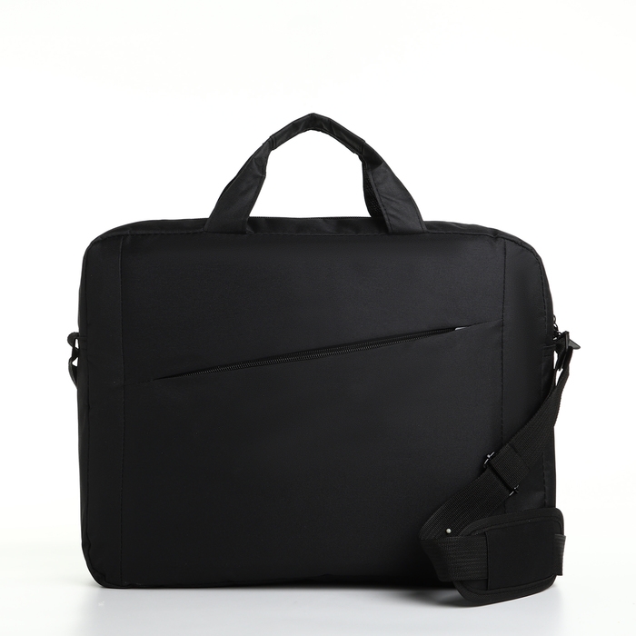 Сумка для ноутбука на молнии, наружный карман, цвет чёрный Сумка для ноутбука на молнии, наружный карман, цвет чёрный