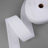 Шторная лента, матовая, 6 см, 50 &plusmn; 1 м, цвет белый